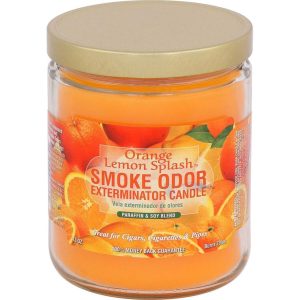 SMOKE ODOR CANDLE ORANGE LEMON