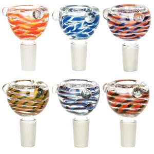 PULSAR 14MM GLASS ON GLASS HERB SLIDE BOWL ASST. COLORS