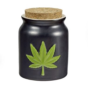 GREEN EMBOSSED STASH JAR