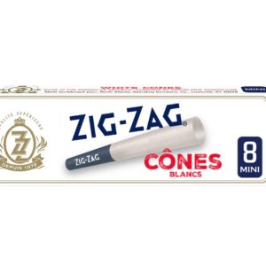 ZIG ZAG WHITE MINI CONES 8PK