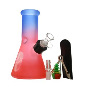 ARSENAL 8" IRIDESCENT RAINBOW 6IN1 BONG KIT DESIGN E