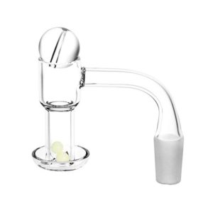QUARTZ BANGER W/ BALL CARB CAP & GLOW TERP BEADS SET 14MM