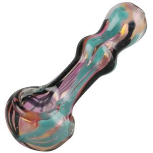 GOLD FUMED 3.5" WIGWAG PIPE ASSORTED COLORS