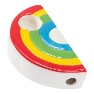 WACKY BOWLZ RAINBOW 3.5" CERAMIC PIPE