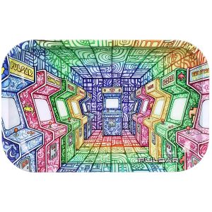 PULSAR METAL ROLLING TRAY 11X7" ARCADE MADNESS