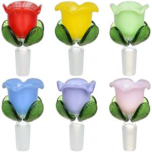 COLOURFUL ROSES 14MM HERB SLIDE BOWL